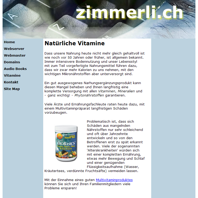 Vitamine und Mineralstoffe - Gesunde Ernährung